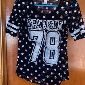 Black Glittery shirt for girls